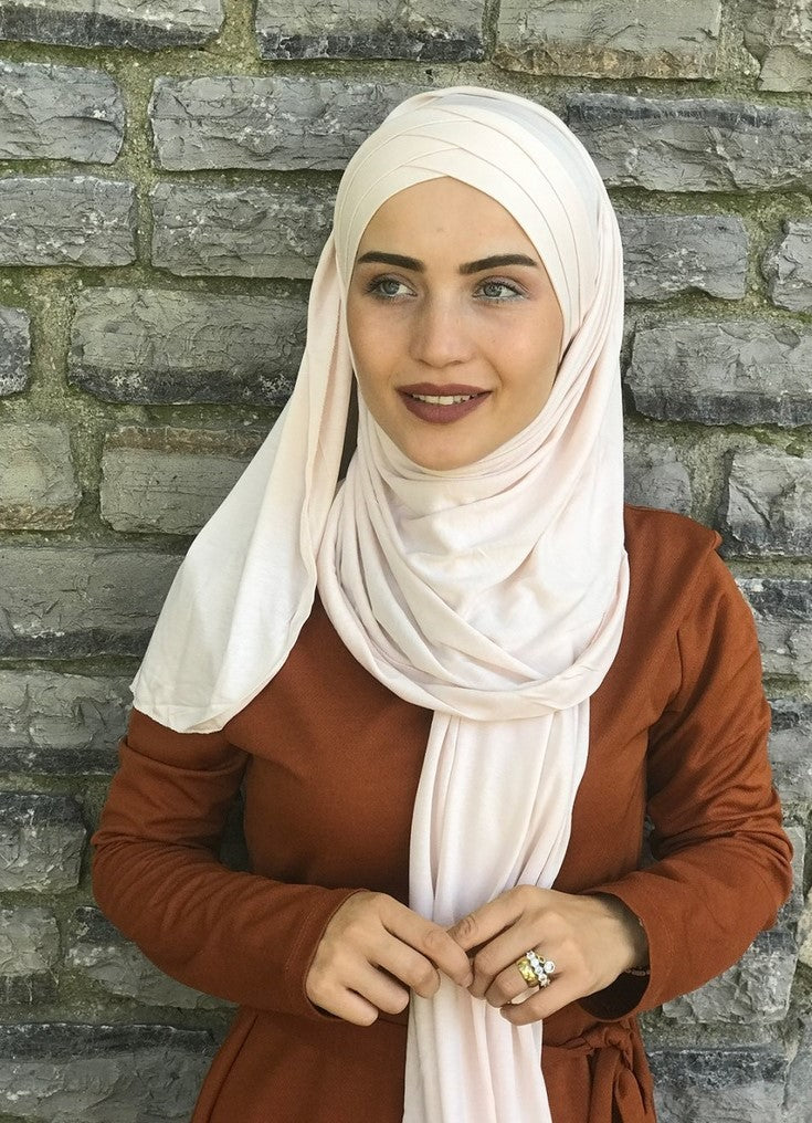 Hijab jersey croisé