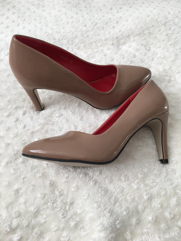 Patent leather pumps