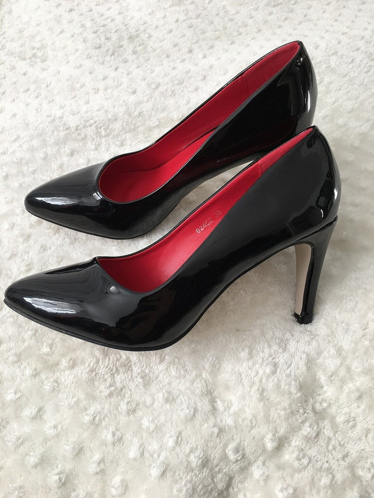 Patent leather pumps
