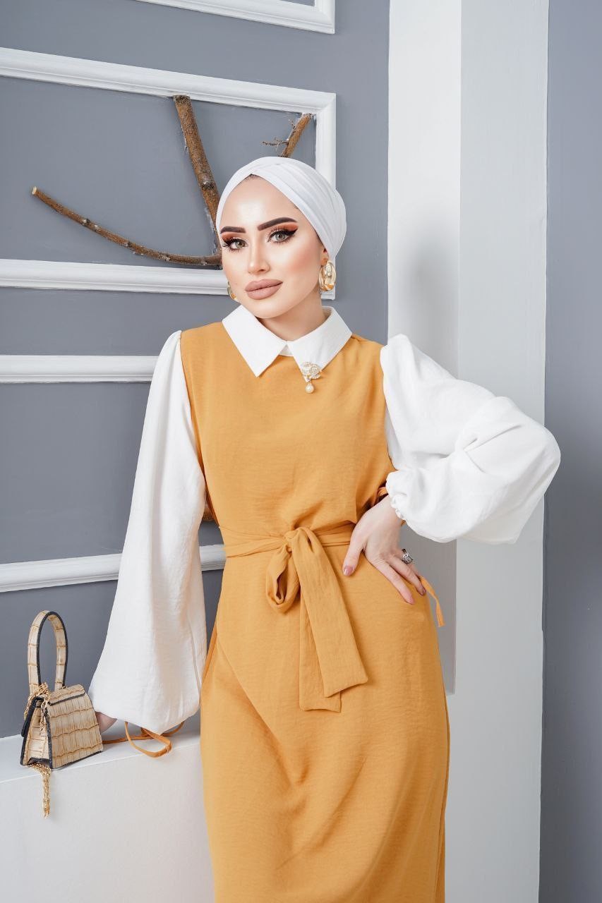 Two-tone dress
