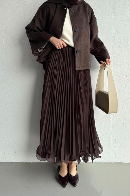 Jupe plissée froufrou