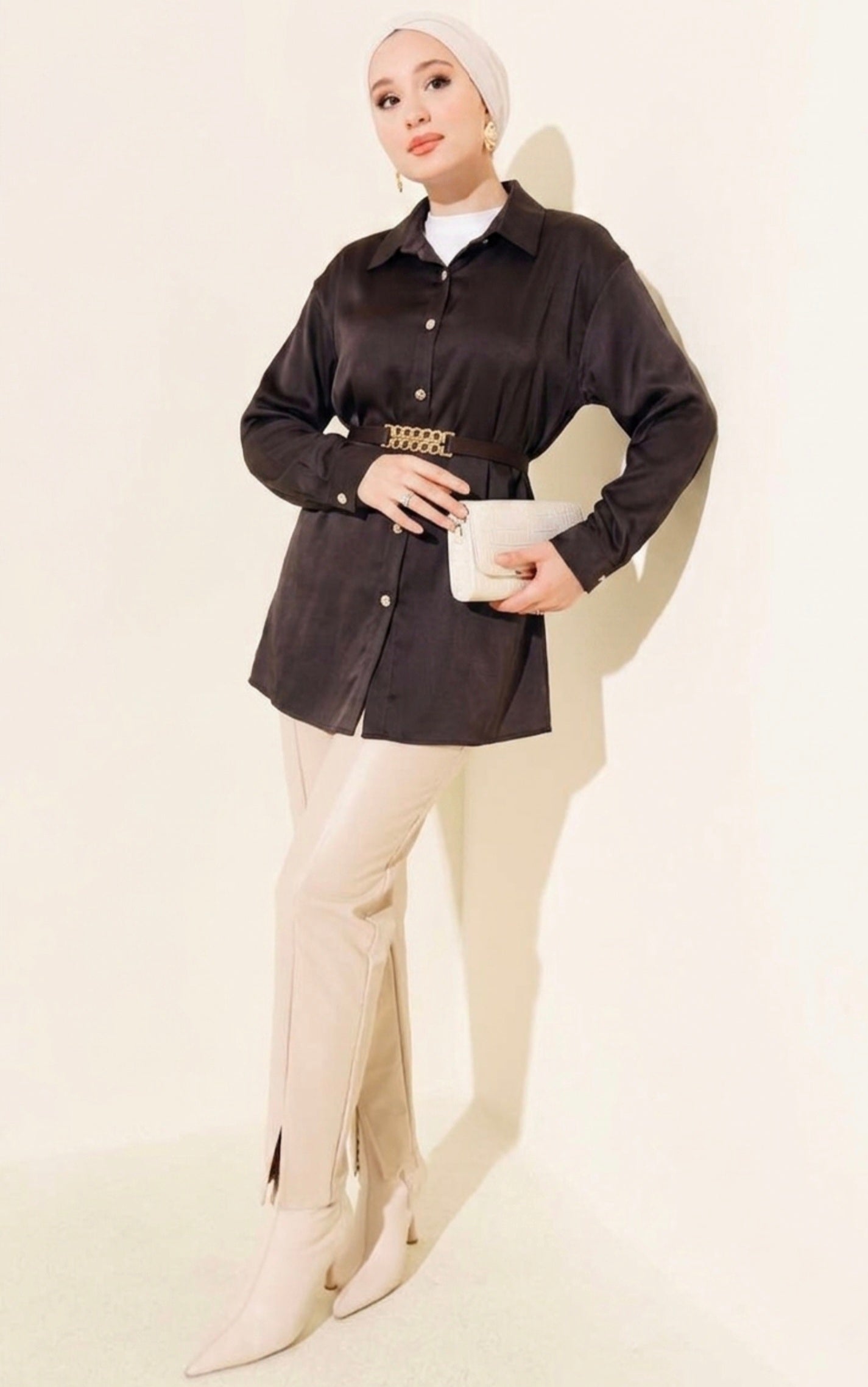 Chemise satinée lise