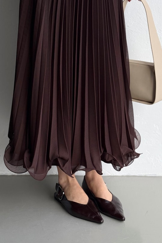 Jupe plissée froufrou