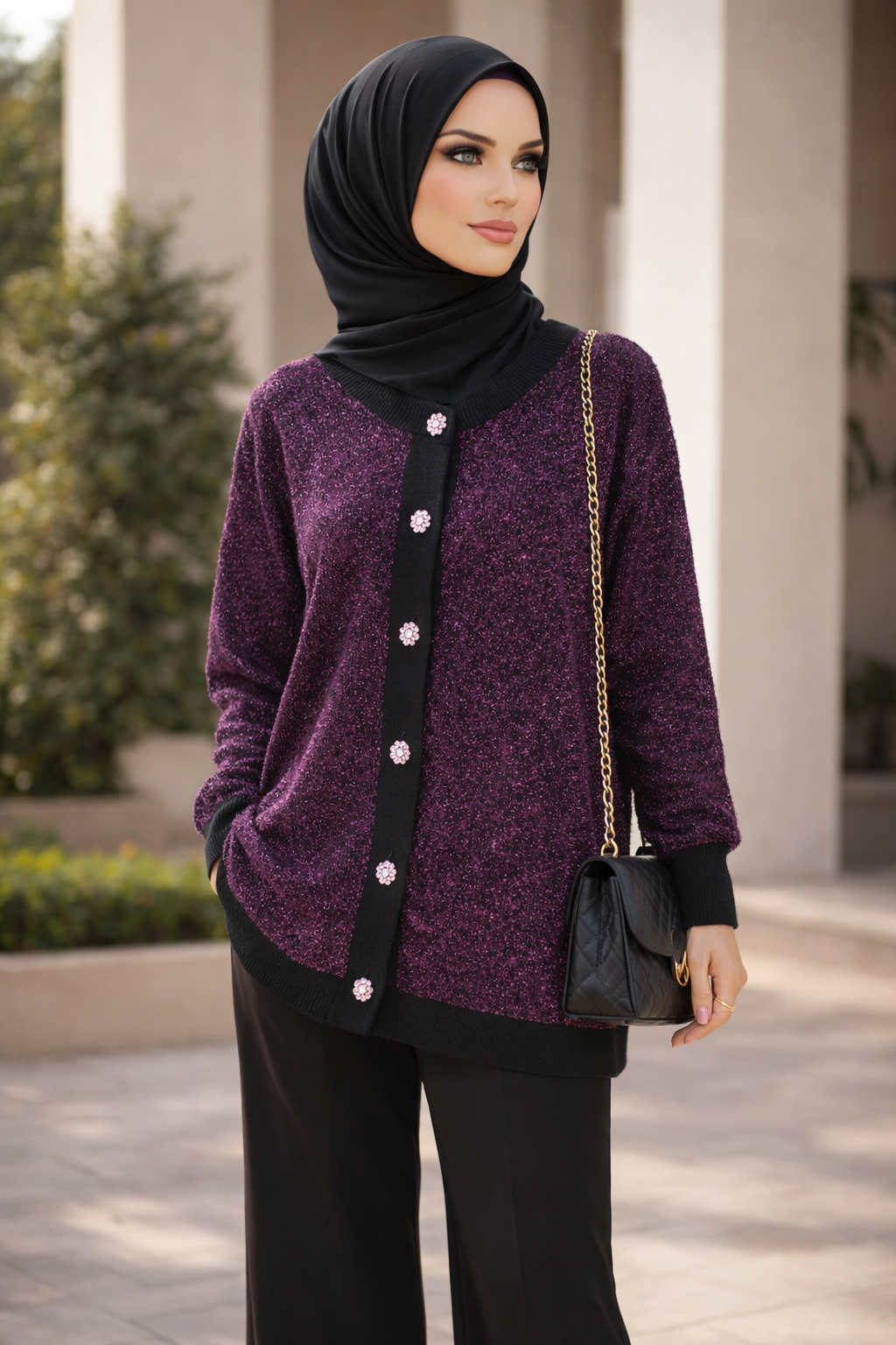 Cardigan scintillant