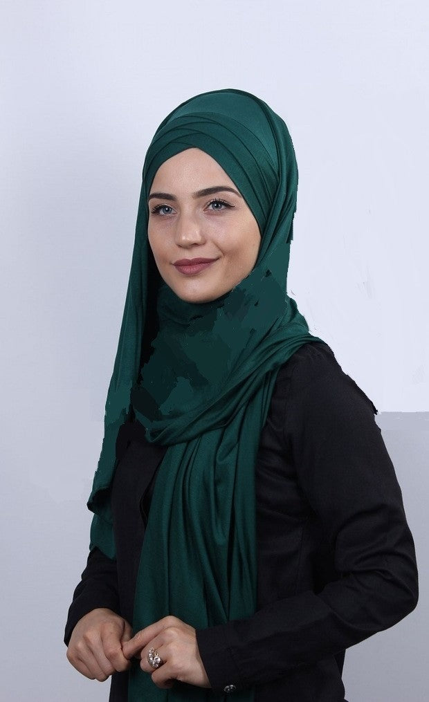 Hijab jersey croisé