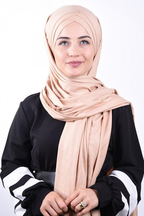 Hijab jersey croisé