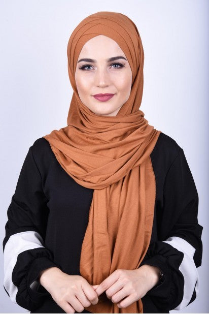 Hijab jersey croisé