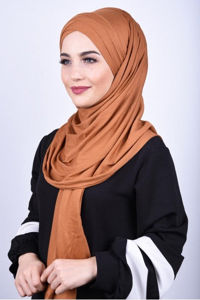 Hijab jersey croisé