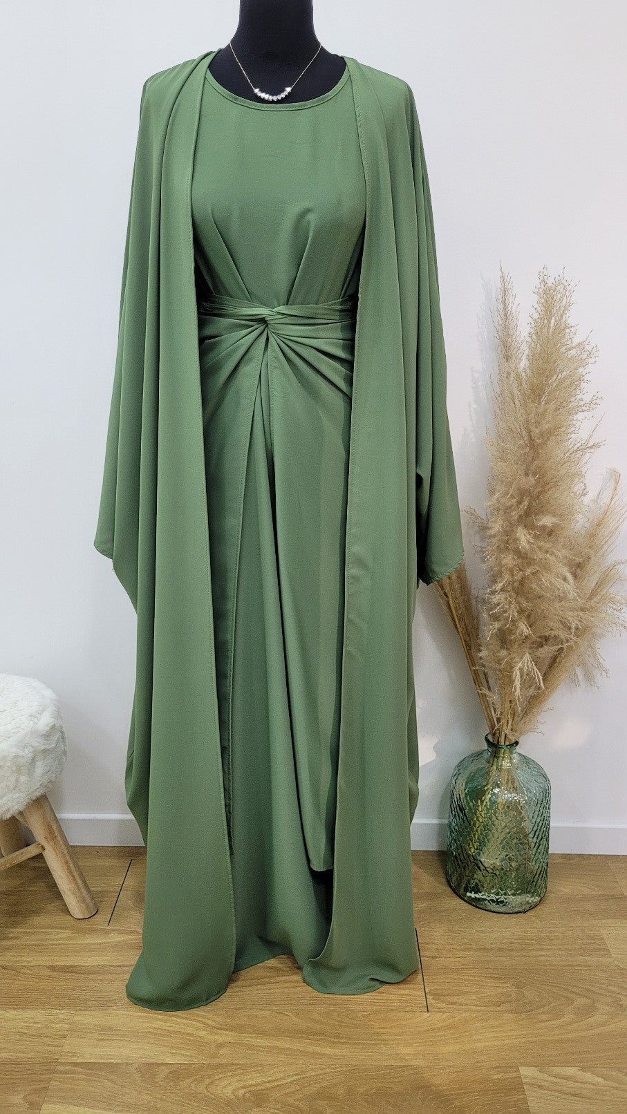 3 Piece Abaya Set