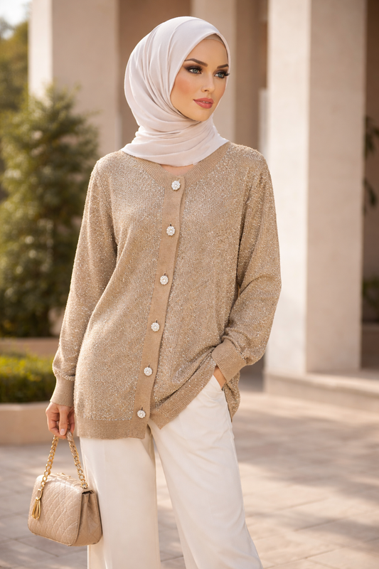 Cardigan scintillant