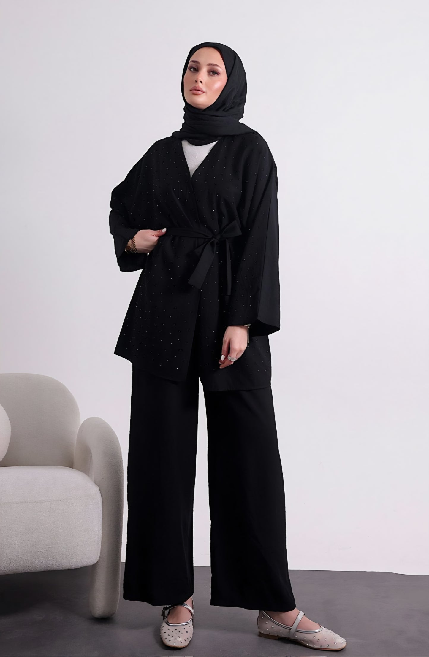 Taşlı kimono takım 