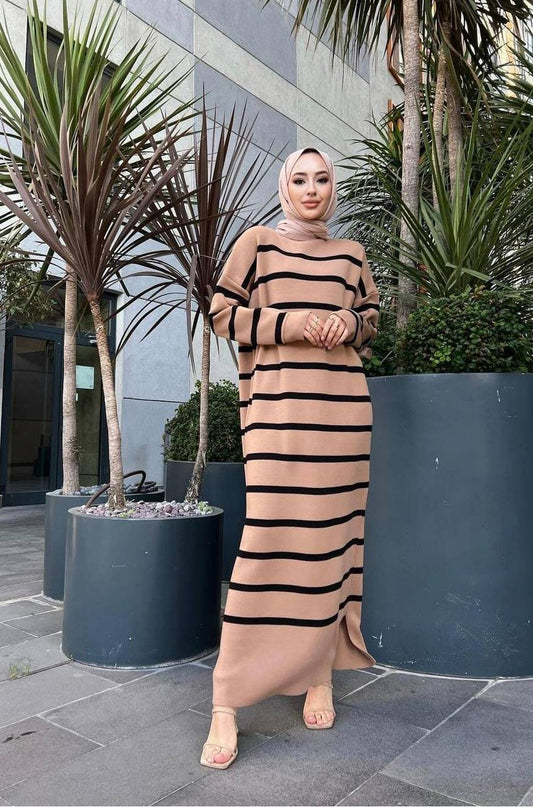 Robe pull rayé