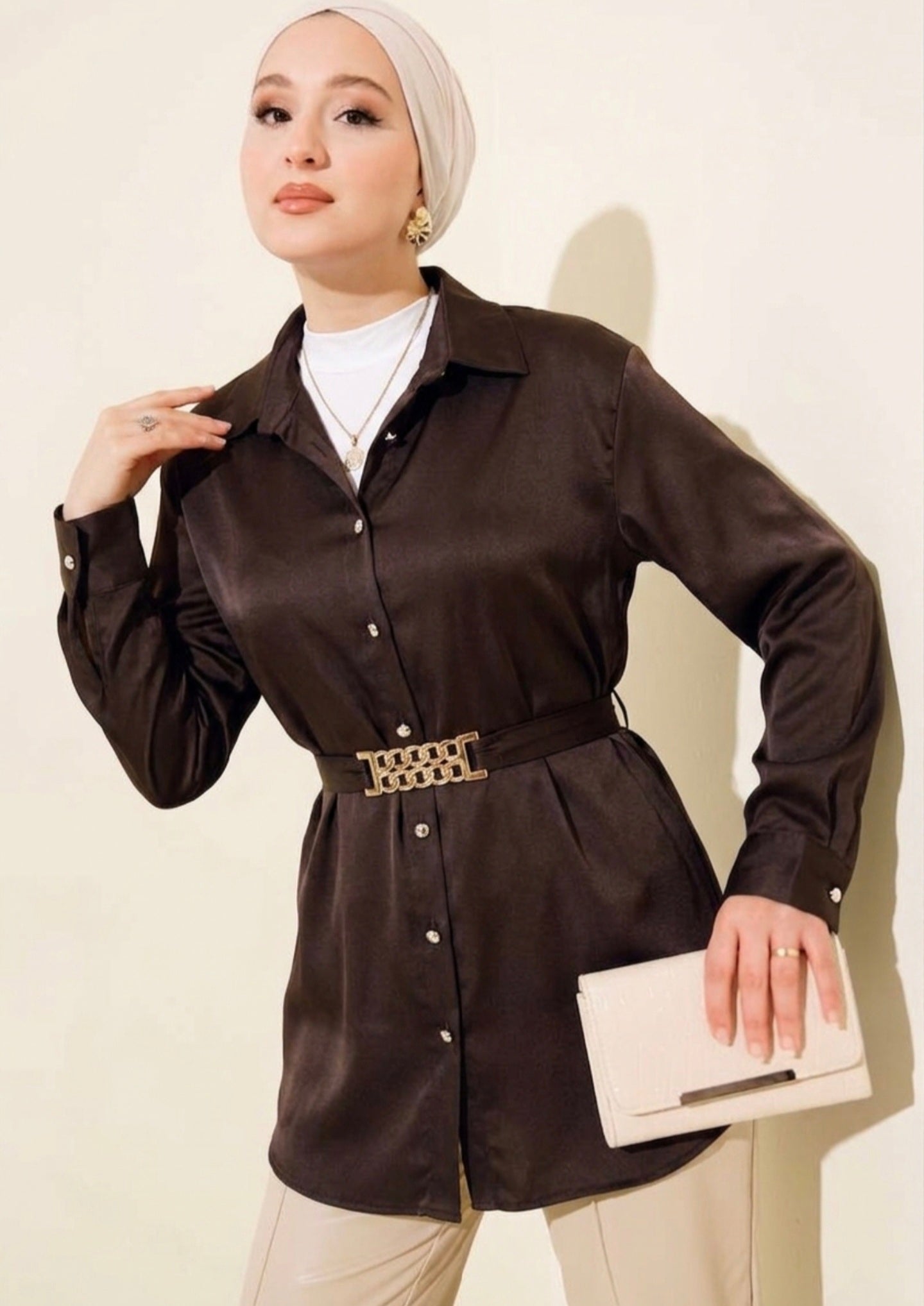 Chemise satinée lise