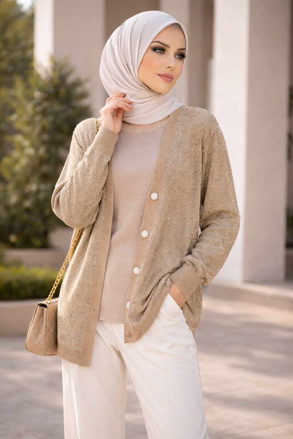 Cardigan scintillant