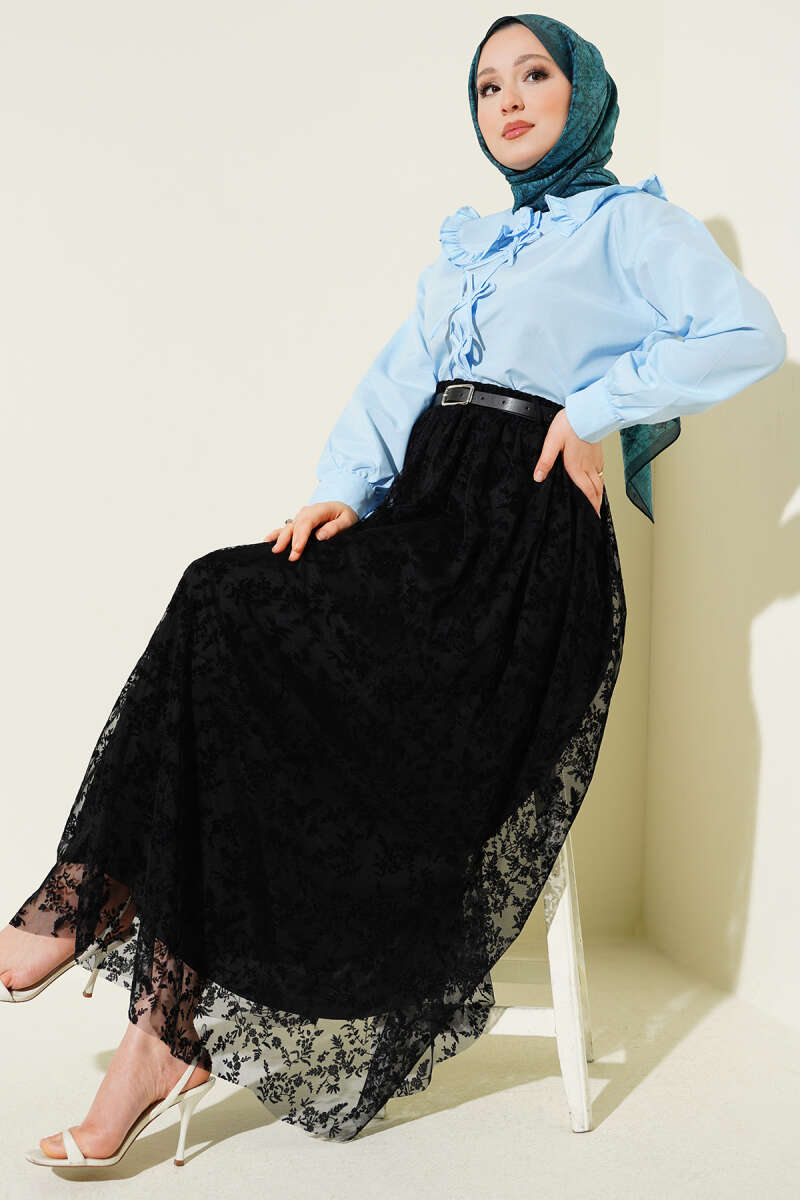 Jupe tulle fleurie