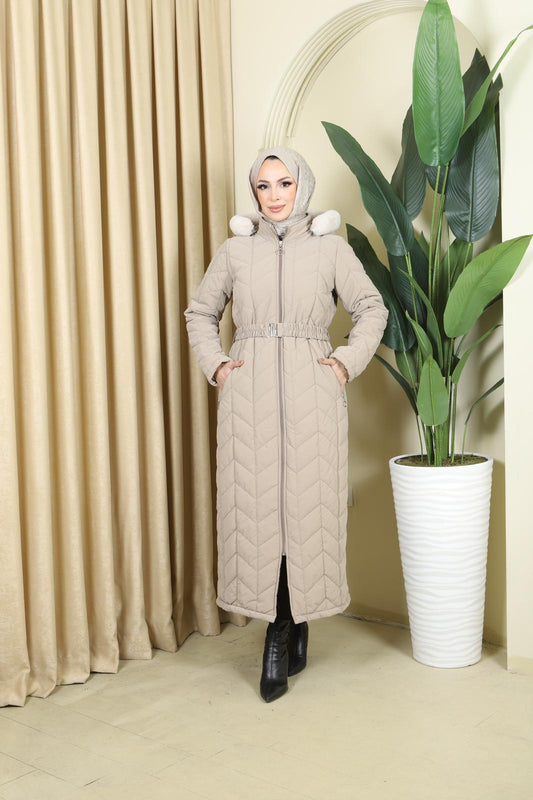 Doudoune Maxi beige