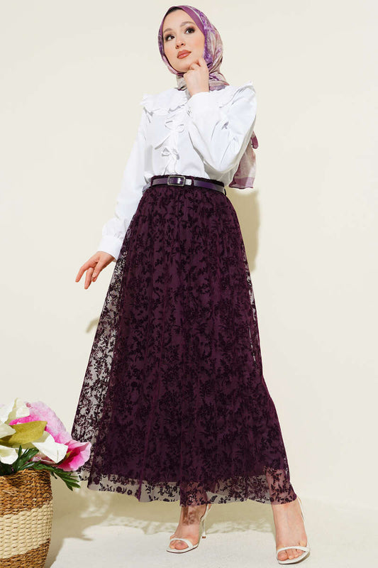 Jupe tulle fleurie