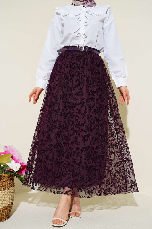 Jupe tulle fleurie