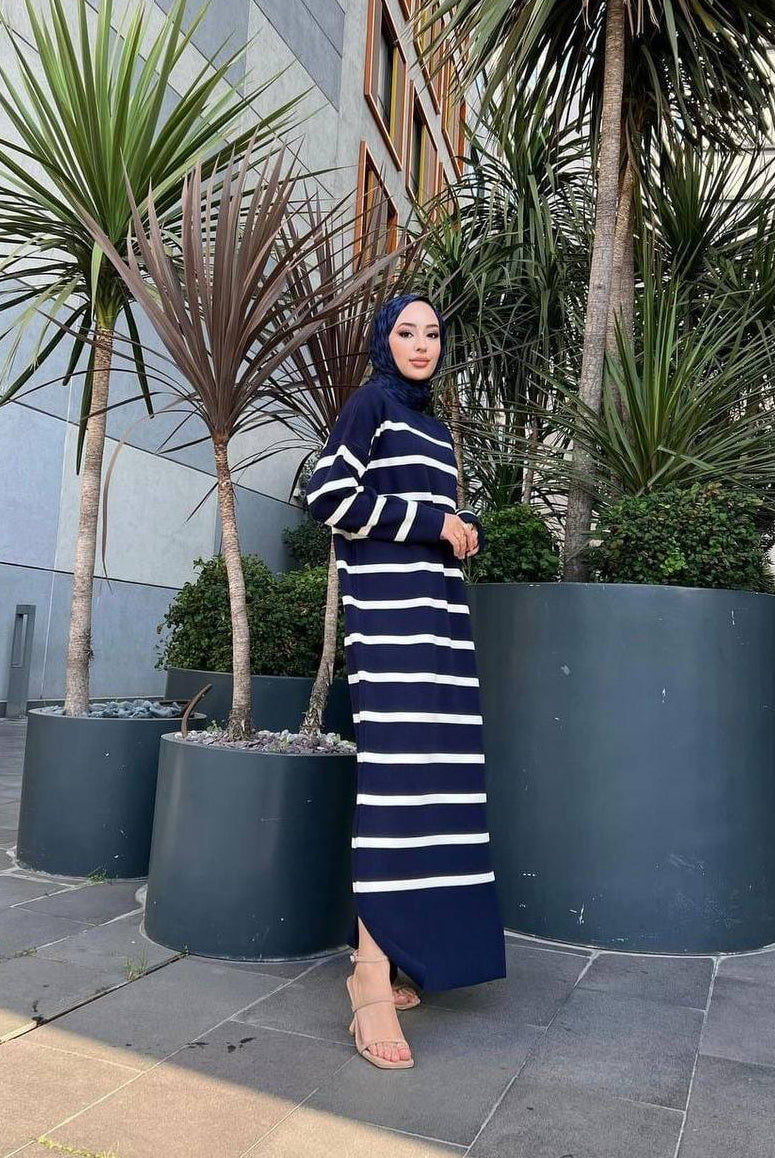 Robe pull rayé